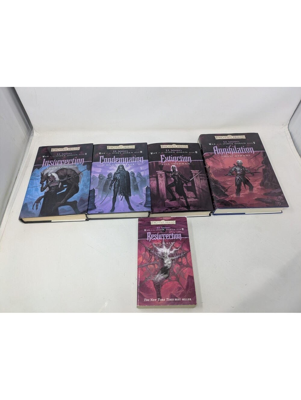 Forgotten Realms War of the Spider Queen HardCover/Paperback Box Set Books 2-6